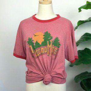 Five Crown?Graphic?Red Pocono Mts Tee Large